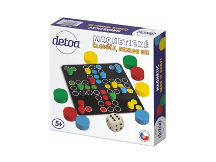 Člověče, nezlob se magnetické dřevo společenská hra v krabičce 20x20x4cm