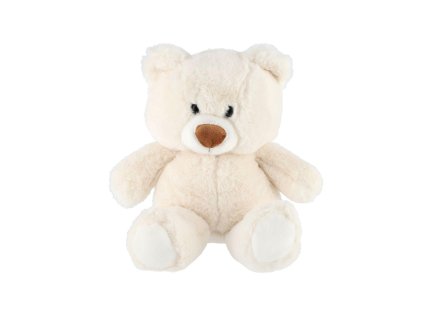 Medvěd sedící plyš 35cm bílý 0+