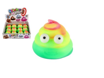 Míček hovínko antistresový mačkací sliz 7cm v sáčku 12ks v boxu