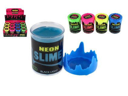 Sliz - hmota 160g neonová 6x7,5cm 4 barvy 12ks v boxu