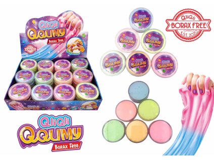 Sliz - hmota 50g neonová 7x2,5cm 6 barev 24ks v boxu