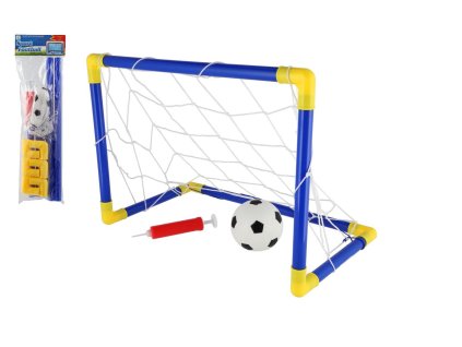 Fotbalová branka plast 44x31cm s míčkem a pumpičkou v sáčku 14x46x4cm