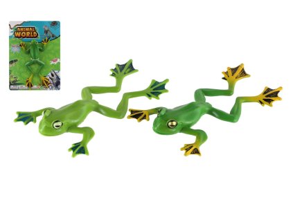 Žába plast 20x12cm 2 barvy na kartě