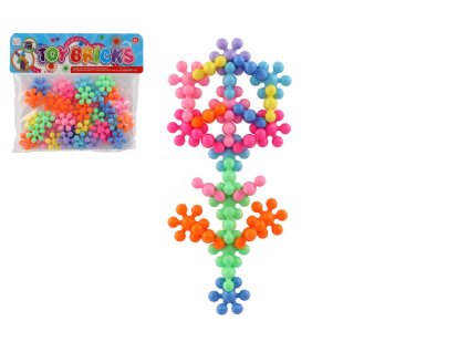 Stavebnice kytičky plast v sáčku 25x22x4cm