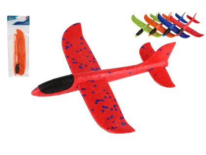 Letadlo házecí polystyrén 22cm 4 barvy v sáčku