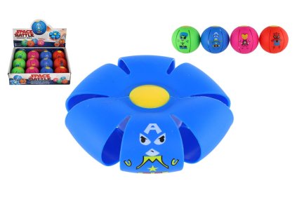 Flat Ball - Hoď disk, chyť míč! plast 8cm 4 barvy 12ks v boxu