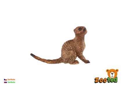 Surikata zooted plast 6cm světle hnědá