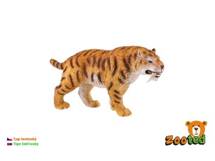 Tygr šavlozubý zooted plast 13cm