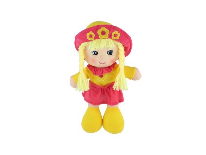 Panenka Květinka hadrová látka 35cm 0m+