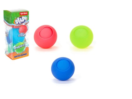 Vodní bomby 3ks se samotěsnícím úzávěrem silikon  opakovaně použitelné v krabičce 6x16x6cm