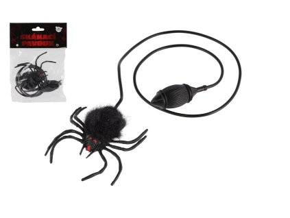 Pavouk skákající plyš/plast 7cm v sáčku 14x19x3cm