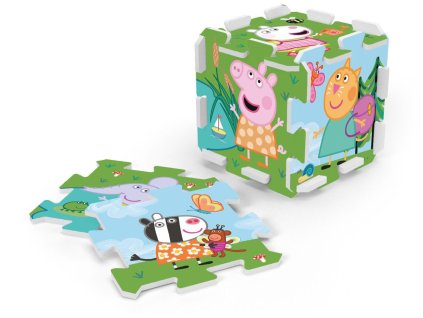 Pěnové puzzle Prasátko Peppa/Peppa Pig 32x32x1cm 8ks ve fólii 0m+