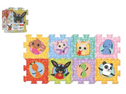 Pěnové puzzle Bing Bunny 32x32x1,5cm 8ks ve fólii 0m+