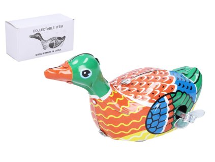 Kachna natahovací kovová 10 cm v krabičce 10x5,5x5cm