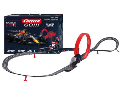 Autodráha Carrera GO!!! 68002 F1 Challenger 6m + 1 formule v krabici 54x36x7cm