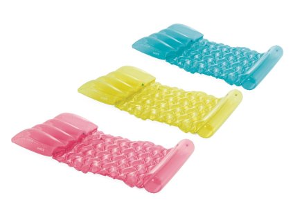 Lehátko nafukovací průhledné 173x89cm 3 barvy v krabici 24x21,5x8cm