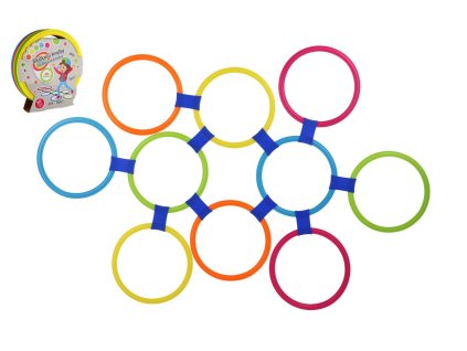 Skákací kruhy barevné plast průměr 27cm kreativní hra v krabici