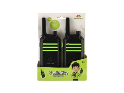 Vysílačky 2ks walkie-talkie 2,4 GHz dosah 80 metrů plast na baterie v krabičce 15x20x4cm