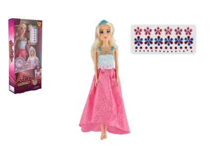 Panenka Anlily s diamanty plast 30cm v krabici 15x32x5,5cm