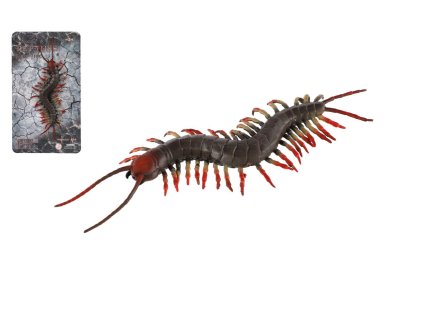 Stonožka natahovací antistresová silikon 20cm na kartě