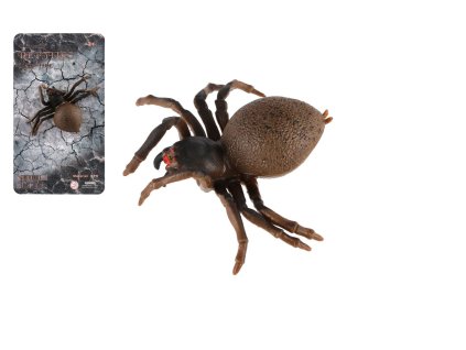 Pavouk antistresový natahovací silikon 10cm na kartě