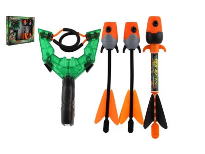 Prak + šipky 3ks pískající plast 12x21cm v krabici 34x29cm