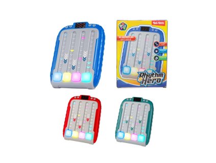 Digitální hra hlavolam plast 11x15cm na baterie se zvukem 3 barvy v krabičce 11,5x15cm