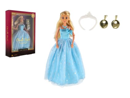 Panenka princezna kloubová Anlily plast 28cm s doplňky v krabici 24x33x7cm