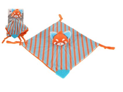 Liška usínáček kousátko plyš  25x25cm na kartě v sáčku 0+