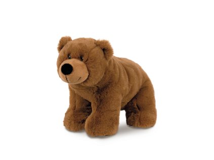 Medvěd hnědý plyš 17x30cm plněný kuličkami 0m+