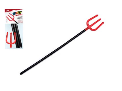 Vidle čertovské skládací plast 110cm na kartě 17x41cm karneval