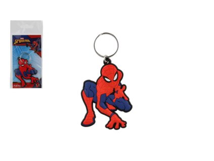 Přívěsek na klíče/Klíčenka Spiderman střílející gumový 7cm v sáčku