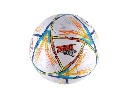 Míč fotbalový barevný šitý kůže 23cm vel. 5 v sáčku