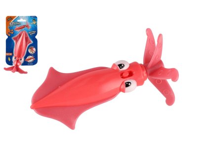 Sépie na natažení pro potápění plast 15cm na kartě 11x20cm