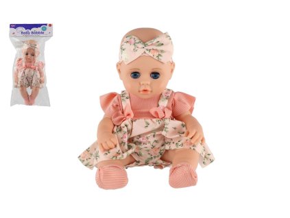 Panenka miminko mrkací plast 30cm pevné tělo v sáčku