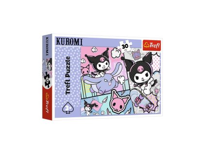 Puzzle Zábava s Kuromi 27x20cm 30 dílků v krabičce 21x14x4cm