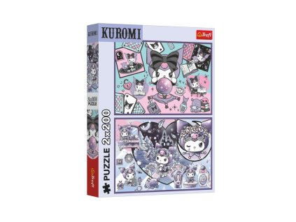Puzzle 2v1 Neplechy s Kuromi 2x200 dílků 41x27,5cm v krabici 26x34x4,5cm