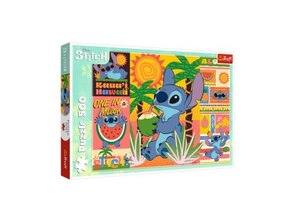 Puzzle Prázdniny se Stitchem 500 dílků 48x34cm v krabici 40x27x4,5cm