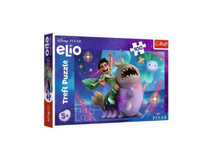 Puzzle Elio a vesmírné dobrodružství 100 dílků 41x27,5cm v krabici 29x19x4cm