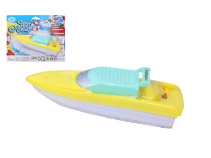 Loď/člun do vody plast 18cm na baterie na kartě