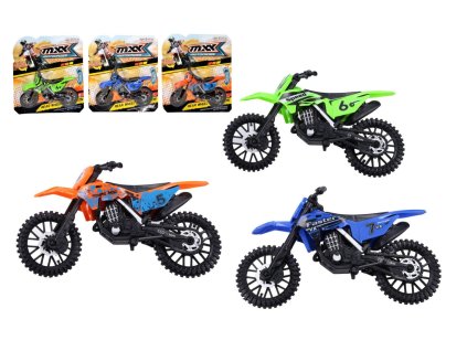 Motorka terénní 19cm plast  3 barvy na kartě