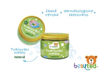 Tvarovací mýdlo zelené beauted v uzavíratelné dóze