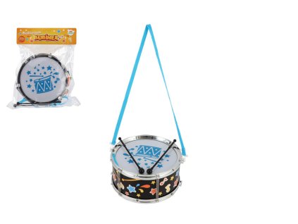 Buben/Bubínek plast 23x10cm s popruhem a paličkami v sáčku