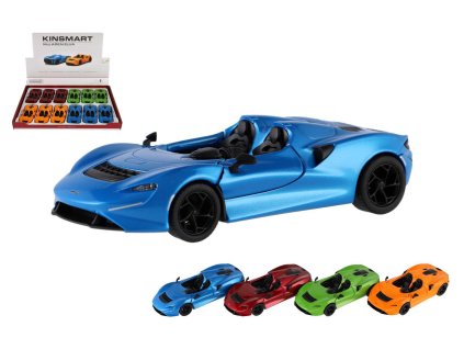 Auto Kinsmart McLaren Elva kov/plast 13cm na zpětné natažení 4 barvy 12ks v boxu