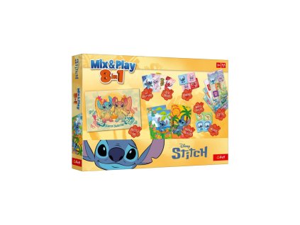 Mix & Play 8v1 Stitch společenská hra v krabici 40x27x5cm