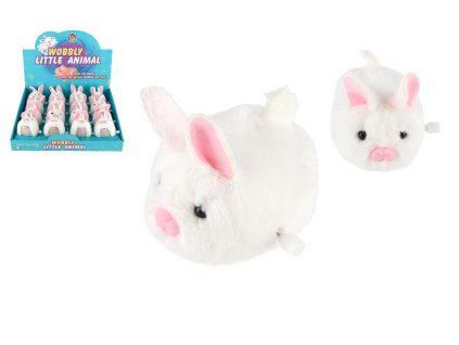 Králík/Králíček na natažení plast/plyš 8cm 16ks v boxu