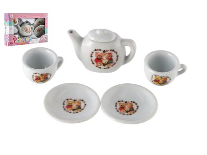 Čajová sada nádobí porcelán v krabičce 18x11,5x3,5cm