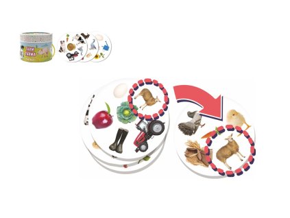 Postřeh! Farma karetní hra na postřeh v v papírovém tubusu 12x10,5cm