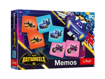 Pexeso papírové  Batmanův vozový park/Batwheels  společenská hra 30 kusů v krabici 21x14x4cm