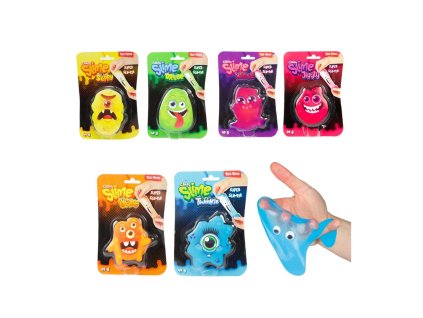 Sliz - hmota příšerka s očima 49g 6 barev na kartě